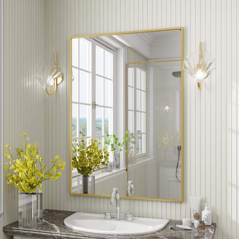 GLSLAND 30 in. W x 39 in. H Large Rectangular Metal Framed Wall