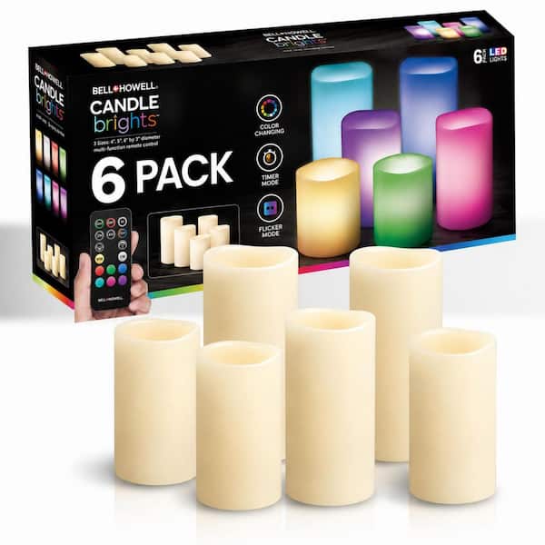 Bell + Howell Candle Brights Ivory Battery Powered LED Multi-Color