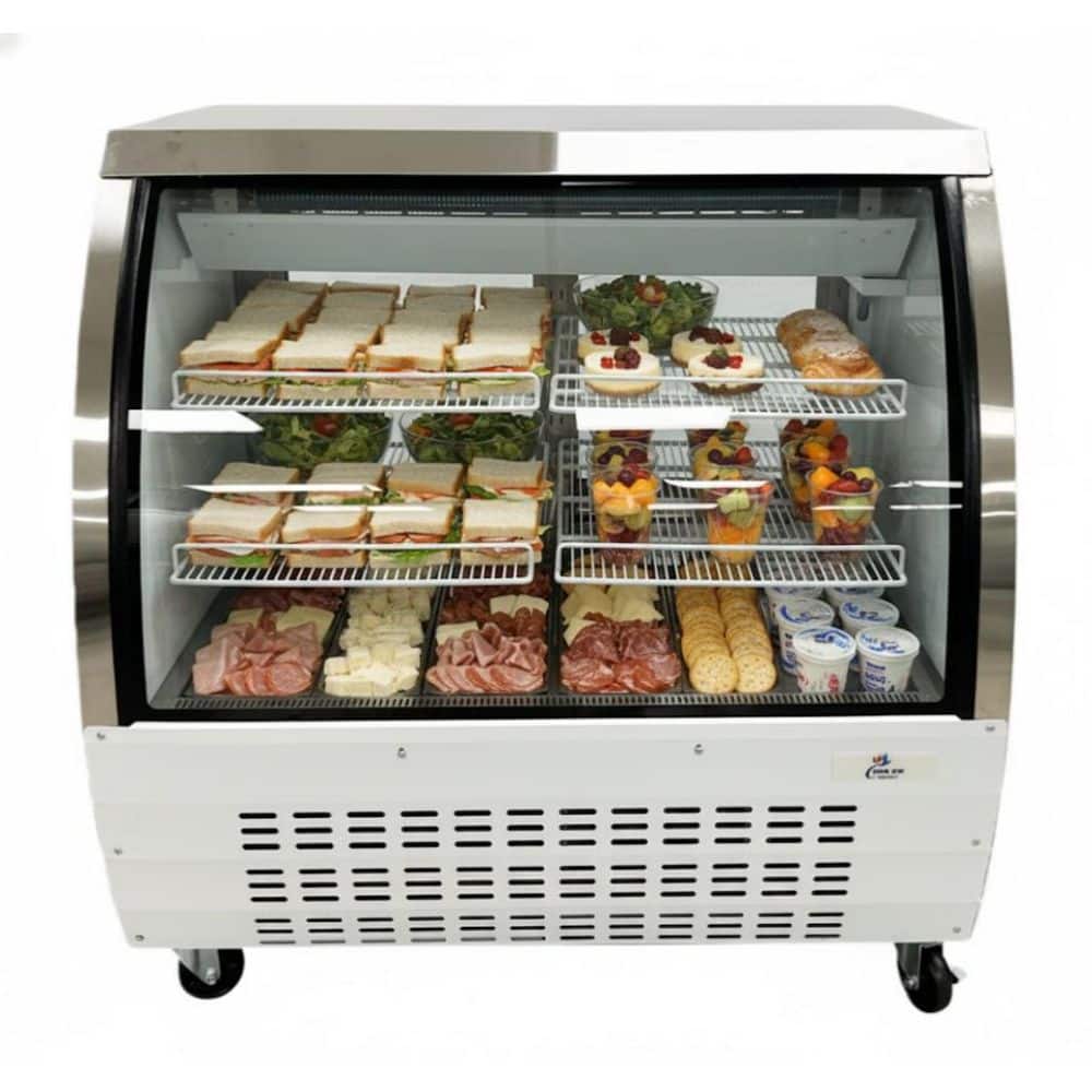 48  in. W 18 cu. ft. NSF Commercial Refrigerator Deli Case Display Case in White