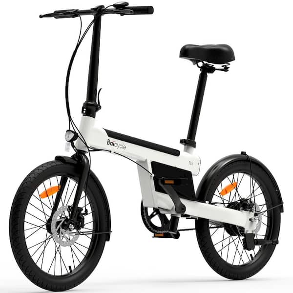 Wildaven 20 in. E bikes 25-Watt Super Power with 4-Speed Power Modes, Riding Distance Up To 55km, Black and White