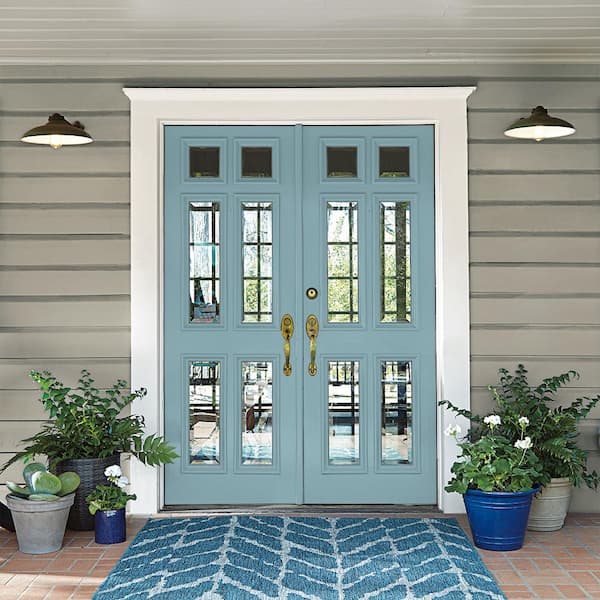 Paint & Petals Tahoe Pine Door Mat - Blue