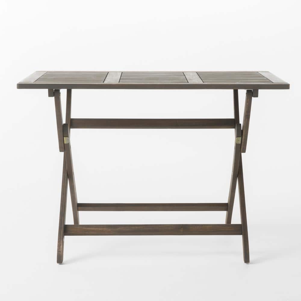 Positano Acacia Wood Folding Outdoor Dining Table in Brown