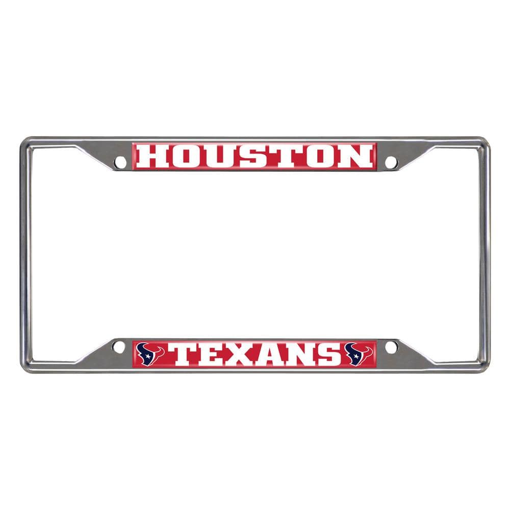 FANMATS NFL - Houston Texans Chromed Stainless Steel License Plate Frame