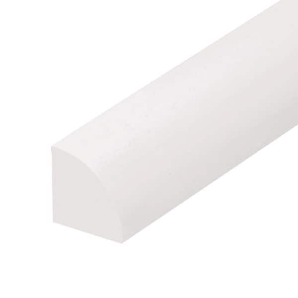 2024 1/2 in. x 1/2 in. x 96 in. Primed Vinyl Quarter Round Moulding (1-Piece − 8 Total Linear Feet)