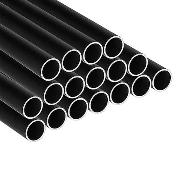 Round Deck Balusters 36x3/4 Metal Staircase Spindle Black Hollow 25-Pack for Porch and Railing