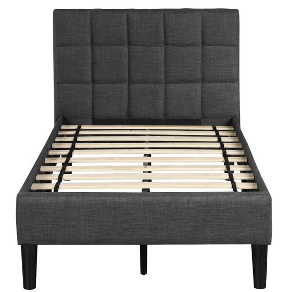 diamond stitched platform bed