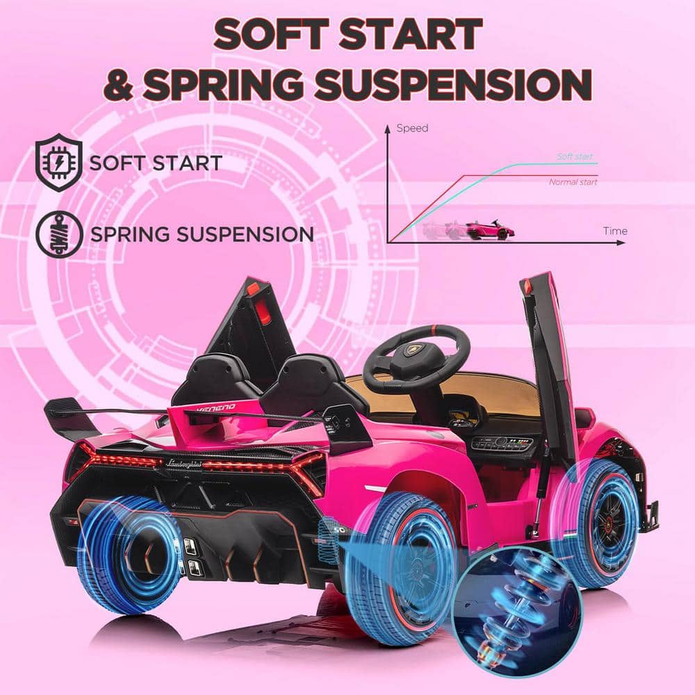 Red 12V Kids Electric Ride-On Tractor with Trailer