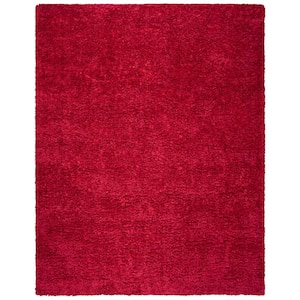 Madrid Shag Red 8 ft. x 10 ft. Solid Area Rug