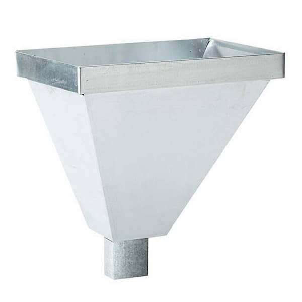 Gibraltar Building Products Galvanized Steel Downspout Conductor Head with Drop