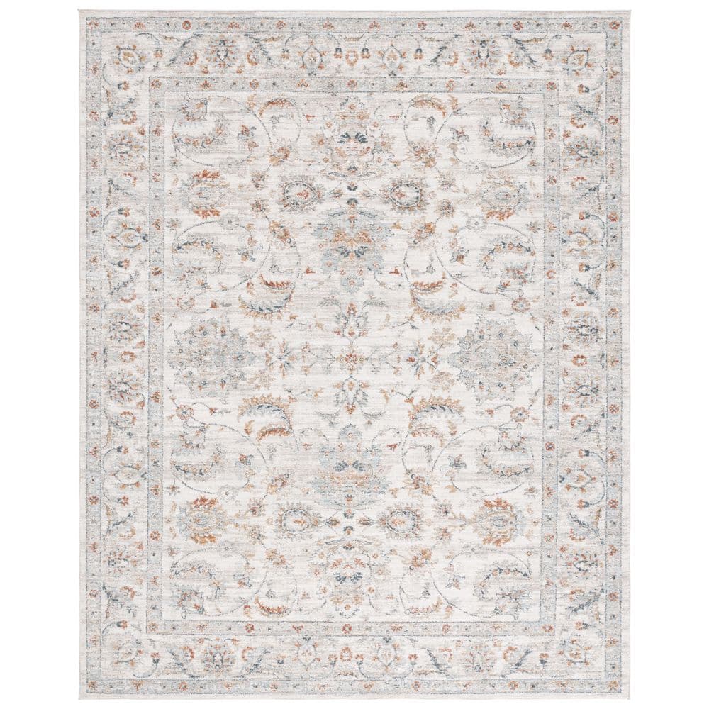 Avalon 8 ft. x 10 ft. Ivory/Light Blue Ornate Distressed Border Area Rug price history on PriceWatchPro