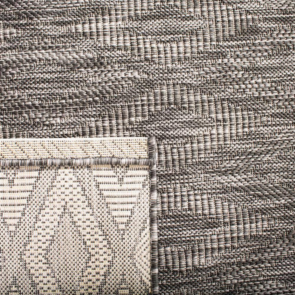 Easy-Care Square Black Synthetic Indoor/Outdoor Area Rug
