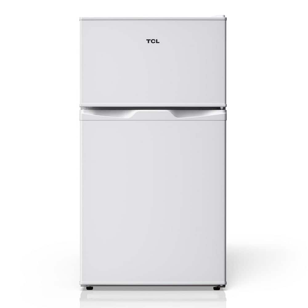 3.1 cu. ft. 2-Door Mini Refrigerator in White with Top Freezer