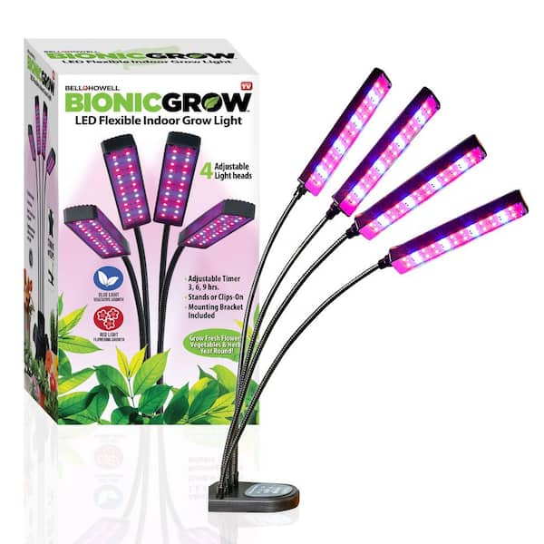 Bell + Howell Bionic Grow 9-Watt Equivalent Indoor LED Full Spectrum UV Flexible Plant Grow Light in Color Changing Lights