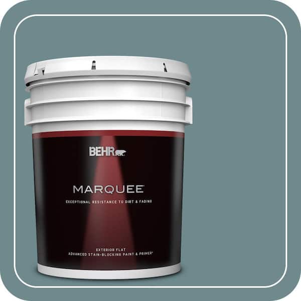 BEHR MARQUEE 5 gal. #PPU13-06 Polaris Blue Flat Exterior Paint & Primer