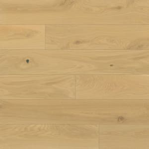 Newport French Oak Beach 0.12 in. T x 7.5 in. W Click-Lock Wire Brushed Engineered Hardwood Flooring (23.31 sq. ft./ctn)