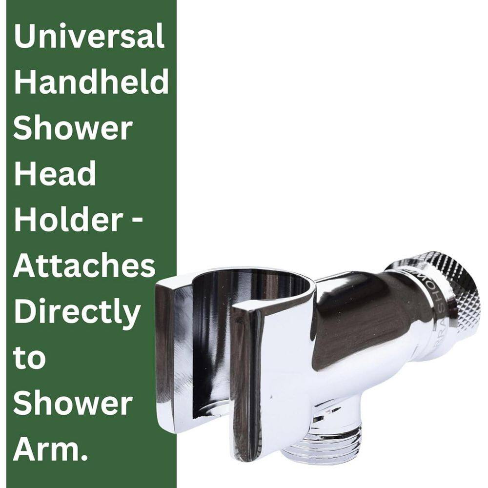 Chrome Solid Brass Wall-Mounted Handheld Shower Bracket