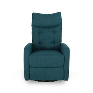 Woodglen Teal Fabric Swivel Glider Recliner