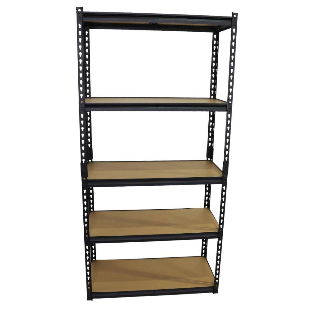 5-Shelf Steel Adjustable Garage Storage Shelving Unit with MDF Shelves in Black (35 in. W x 71 in. H x 16 in. D) price history on PriceWatchPro