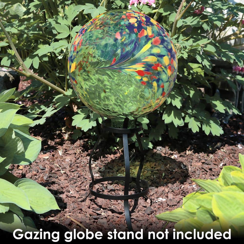 Green Artistic 10-Inch Glass Outdoor Gazing Globe