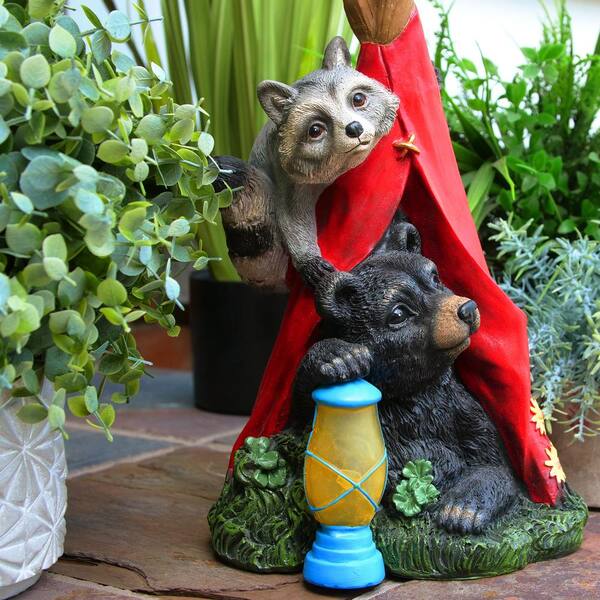 Solar Outdoor LED Light and Battery Operated Statue for Garden Yard Décor Black Bear Statue and Yard by Pure Garden Patio Lawn Solar Outdoor LED Light and Battery Operated Statue for Garden Yard Décor Black Bear Statue and Yard by Pure Garden Patio Lawn