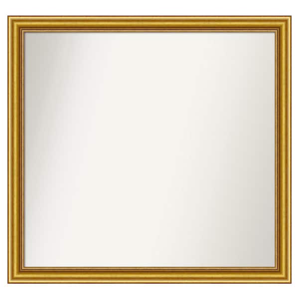 Amanti Art Townhouse Gold 35.75 in. x 33.75 in. Custom Non-Beveled Wood Framed Batthroom Vanity Wall Mirror