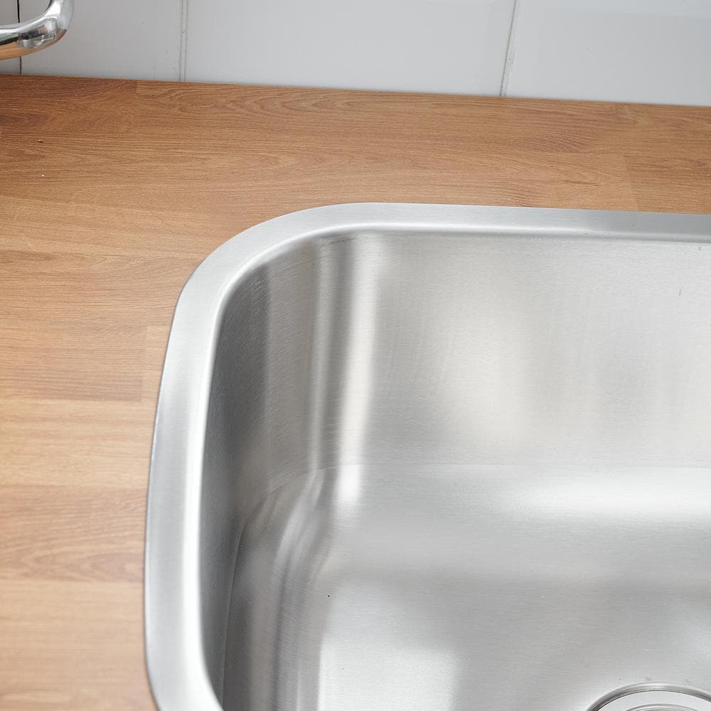 23 Inch Brushed Stainless Steel Single Bowl Drop-In Kitchen Sink