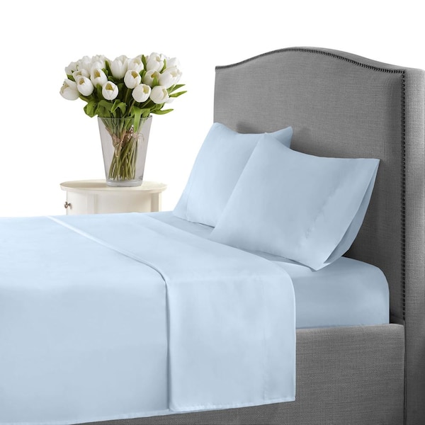 Queen Size 1000 Thread Count Cotton Rich Luxurious Sateen Blue Sheet Set purchases 6 pcs