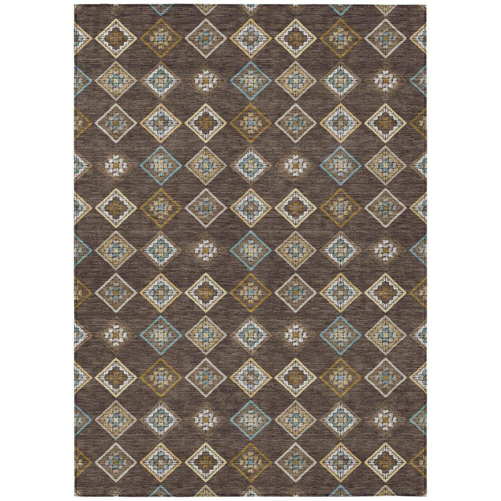 Chantille Machine Washable Indoor/Outdoor Abstract ACN2624 Chocolate 3 ft. x 5 ft. Area Rug price history on PriceWatchPro