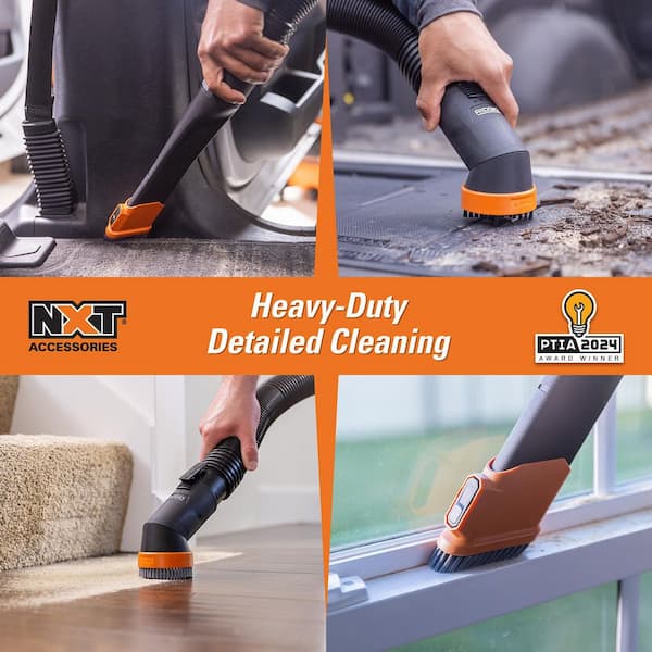 2-1/2 in. NXT Max Crevice Tool and Dusting Brush Shop Vacuum Attachments with Shoe Kits for RIDGID NXT Wet Dry Vacs