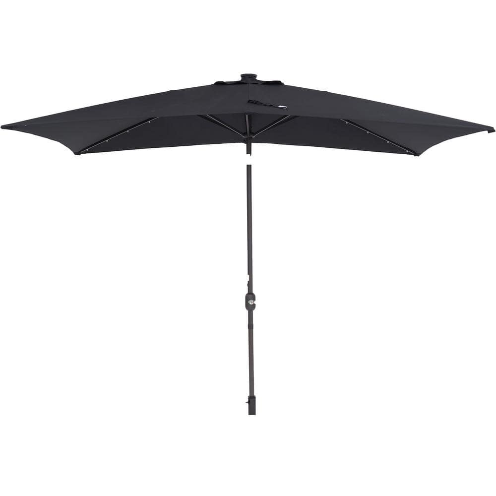 10 ft. x 6.5 ft. Outdoor Patio Umbrella Rectangular with Crank Weather Resi