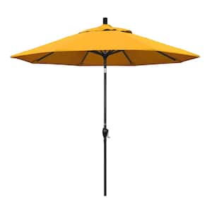 9 ft. Aluminum Push Tilt Patio Umbrella in Yellow Pacifica