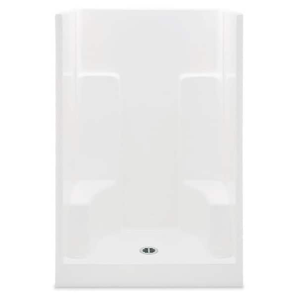 Aquatic Everyday 48 in. x 35 in. x 72 in. 1-Piece Shower Stall with 2 Seats and Center Drain in White