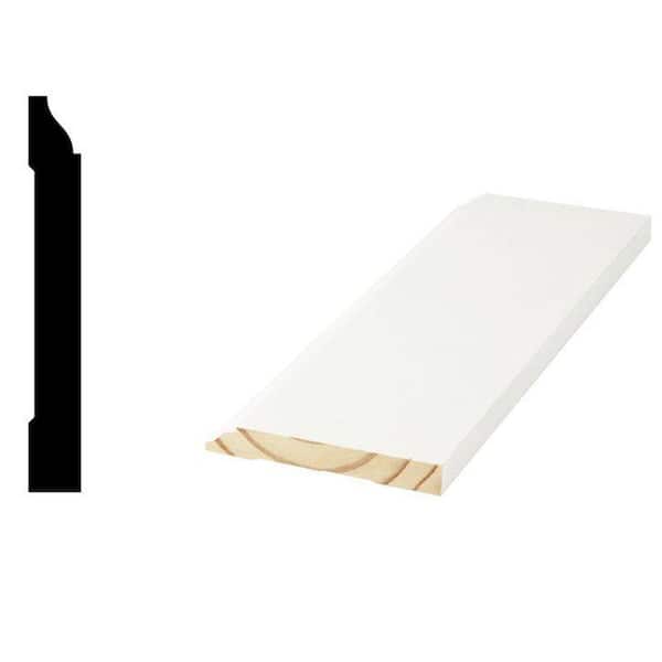 620 9/16 in. x  4-1/4 in. Primed Pine Finger-Jointed Baseboard Moulding (Sold by Linear Foot)