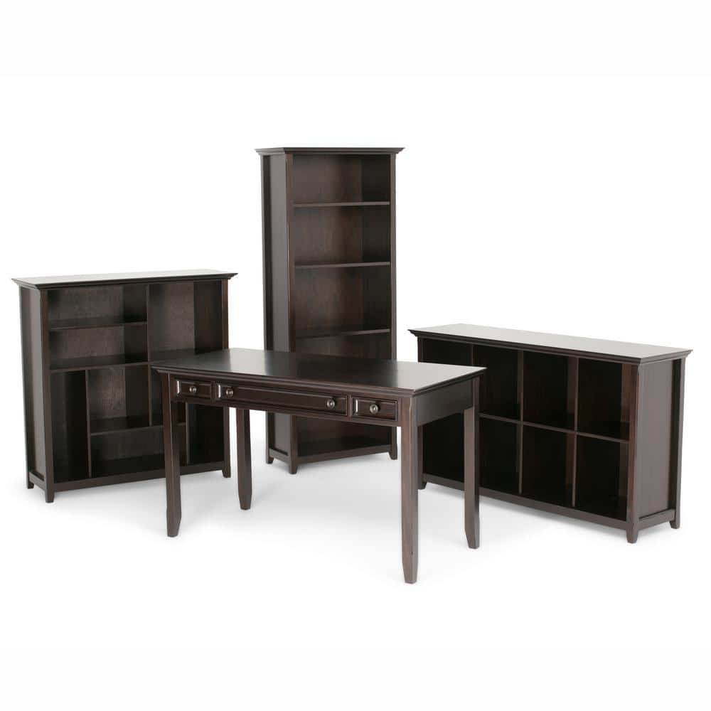 Amherst Hickory Brown Solid Wood 57'' 8-Cube Storage Console Table