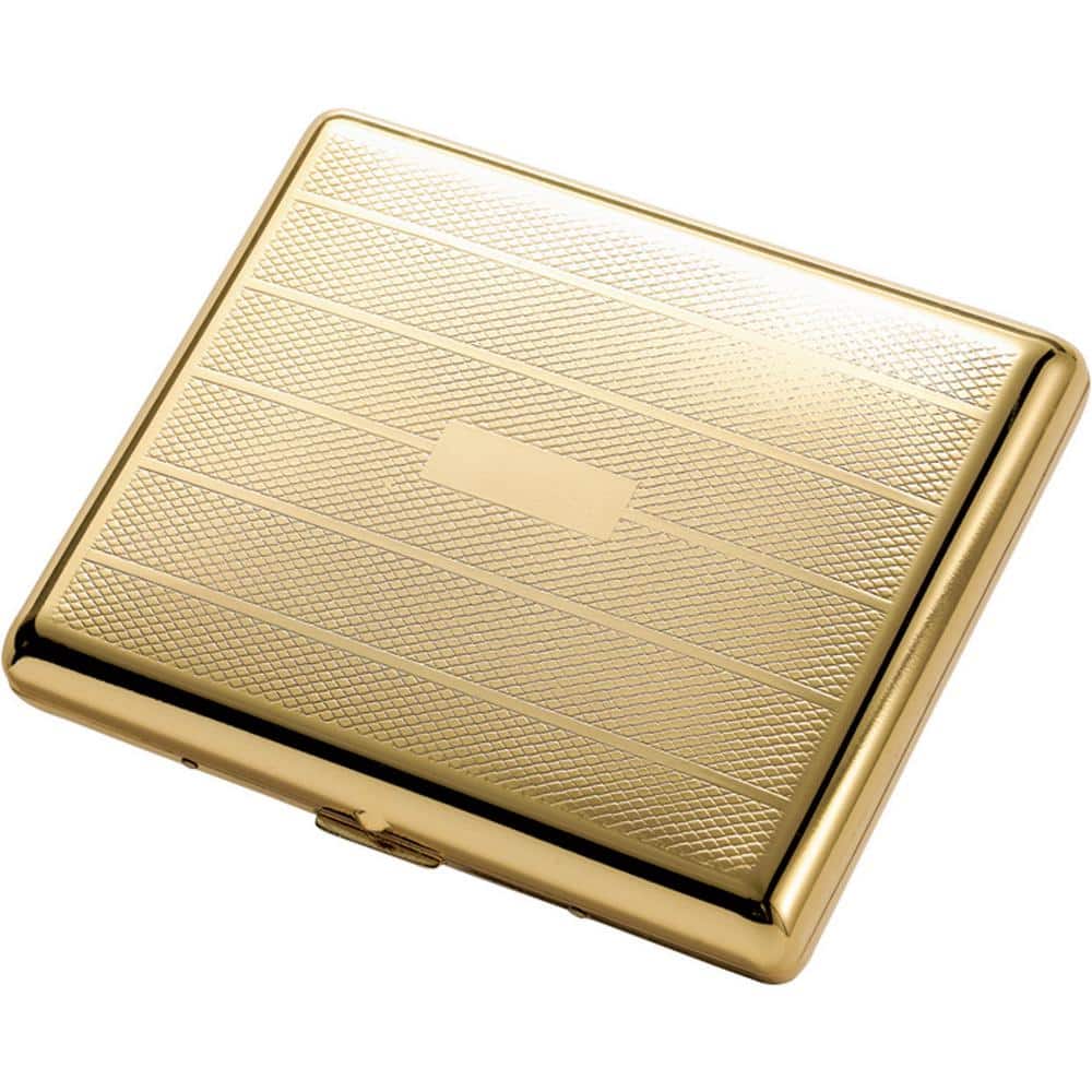 Visol Pierre Polished Gold Cigarette Case (Holds 20100s Cigarettes) VCM171 The Home Depot