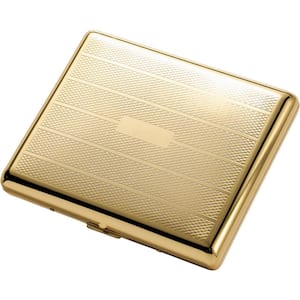 Visol Mercury Brass Stainless Steel 100s Cigarette Case (20-Cigarettes ...