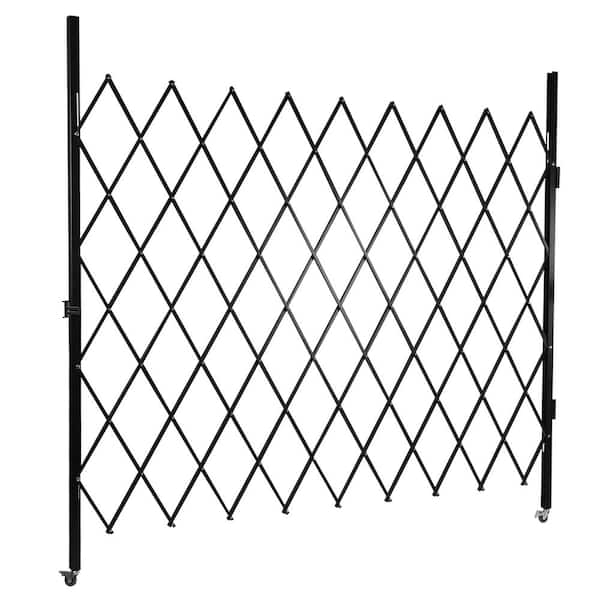 YIYIBYUS Height 7.22 ft. x W 7.5 ft. Iron Aluminum Alloy Single Folding Security Gate Garden Fence