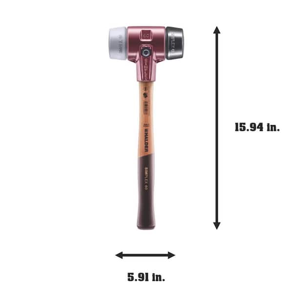 Halder 3.5 lbs. Simplex 60 Mallet with Black Rubber and Grey Rubber  Non-Marring Inserts 3023.060 The Home Depot