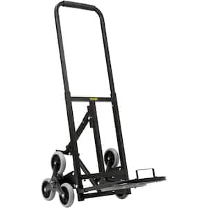 MoNiBloom Telescoping Platform Hand Truck, Folding Dolly Cart for Luggage Baggage Moving, Black/Silver