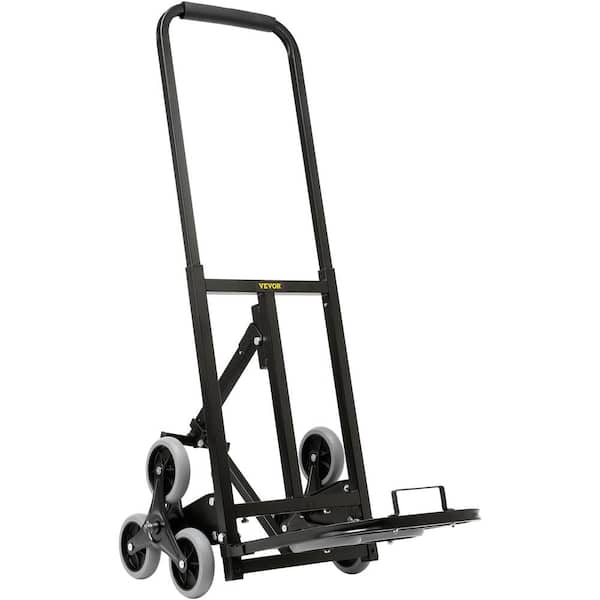 VEVOR Stair Climbing Cart 375 lbs. Foldable Hand Truck with Backup Wheels for Transport Goods in Warehouses, Shopping Mall