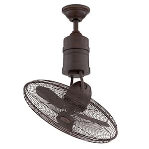 Bellows III 21 in. Indoor/Outdoor Dual Mount Aged Bronze Brushed Finish Ceiling Fan with Remote/Wall Control Included