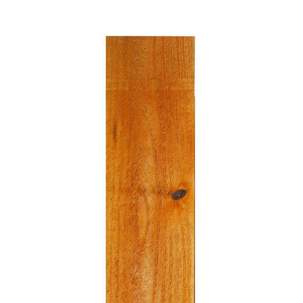 Installed Western Red Cedar Flat Top Picket Fence