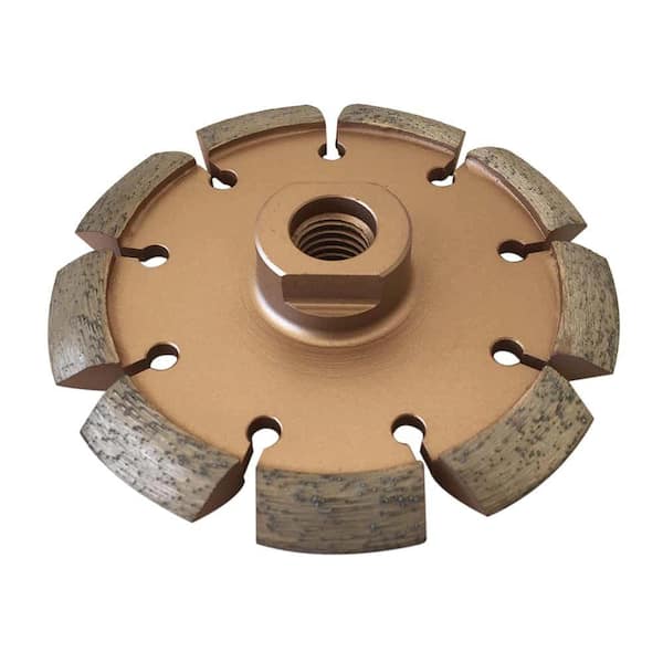 4.5 in. Concrete/Asphalt Repair, Segmented Rim, Crack Chaser Diamond Blade, 3/8 in. Crack Width, 5/8 in. Threaded Arbor