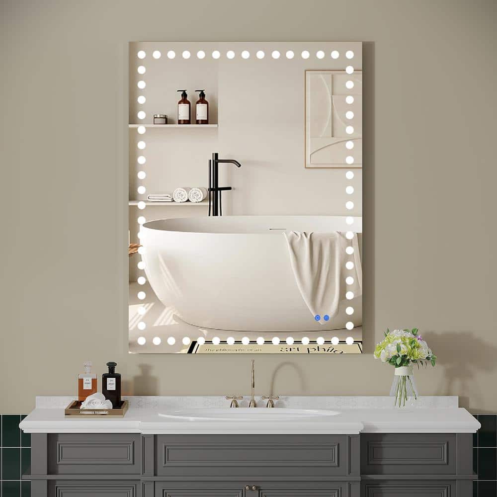 48 in. W x 36 in. H Rectangle LED Bathroom Mirror Vanity Mirror, Memory Fun