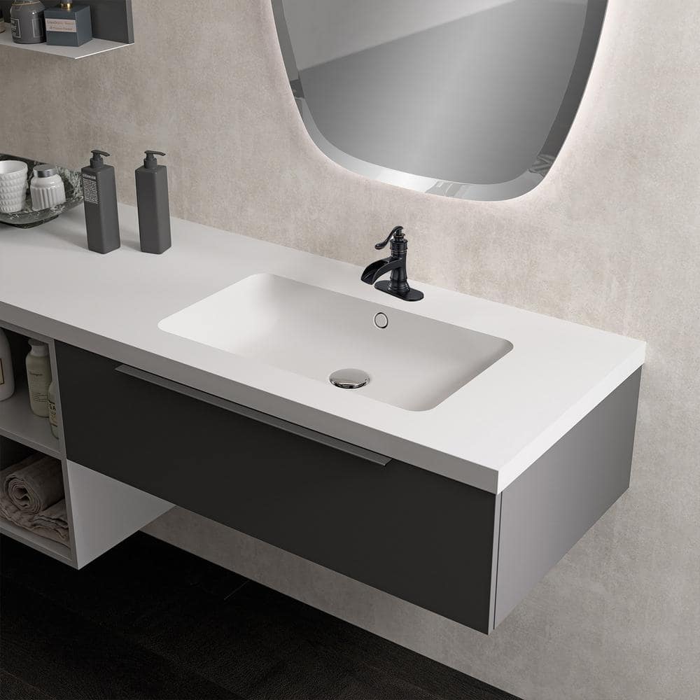 Oil Rubbed Bronze Single Handle Bathroom Faucet with Drain Kit