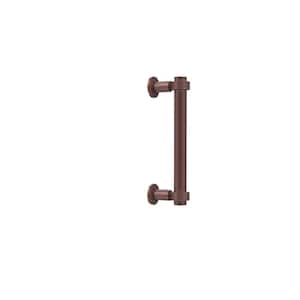 Contemporary 8 in. Back to Back Shower Door Pull in Antique Copper