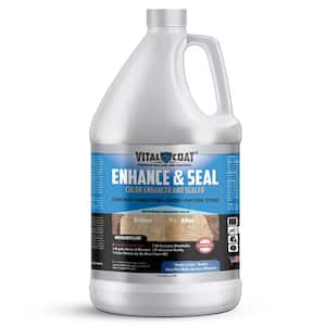 Enhance and Seal 1 Gal. Clear Penetrating Water Based Natural Stone and Concrete Sealer with Enhancer