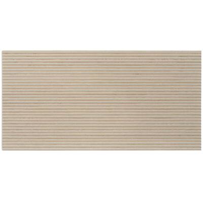 Bois 24 in. x 48 in. Matte Gray Wood Ceramic Fluted Large Format Wall Tile (15.5 sq. ft./case)-2 Pack