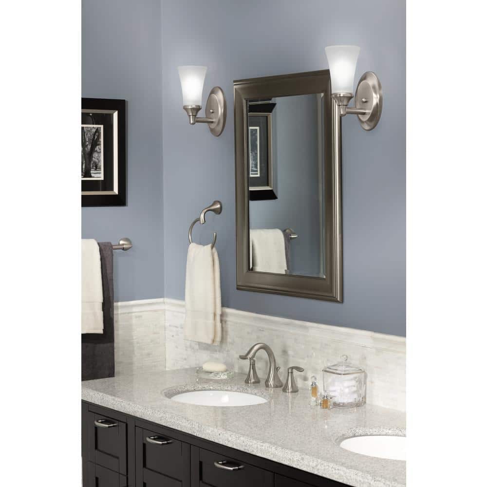 Brushed Nickel 3-Piece Bathroom Hardware Set with 24" Towel Bar