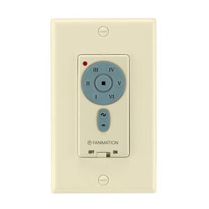 FANIMATION 6-Speed DC Motor Wallplate Switch, White TW32WH - The